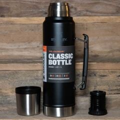 Stanley Legendary Klasik Vakumlu Paslanmaz Çelik Termos 1LT - Matte Black Pebble