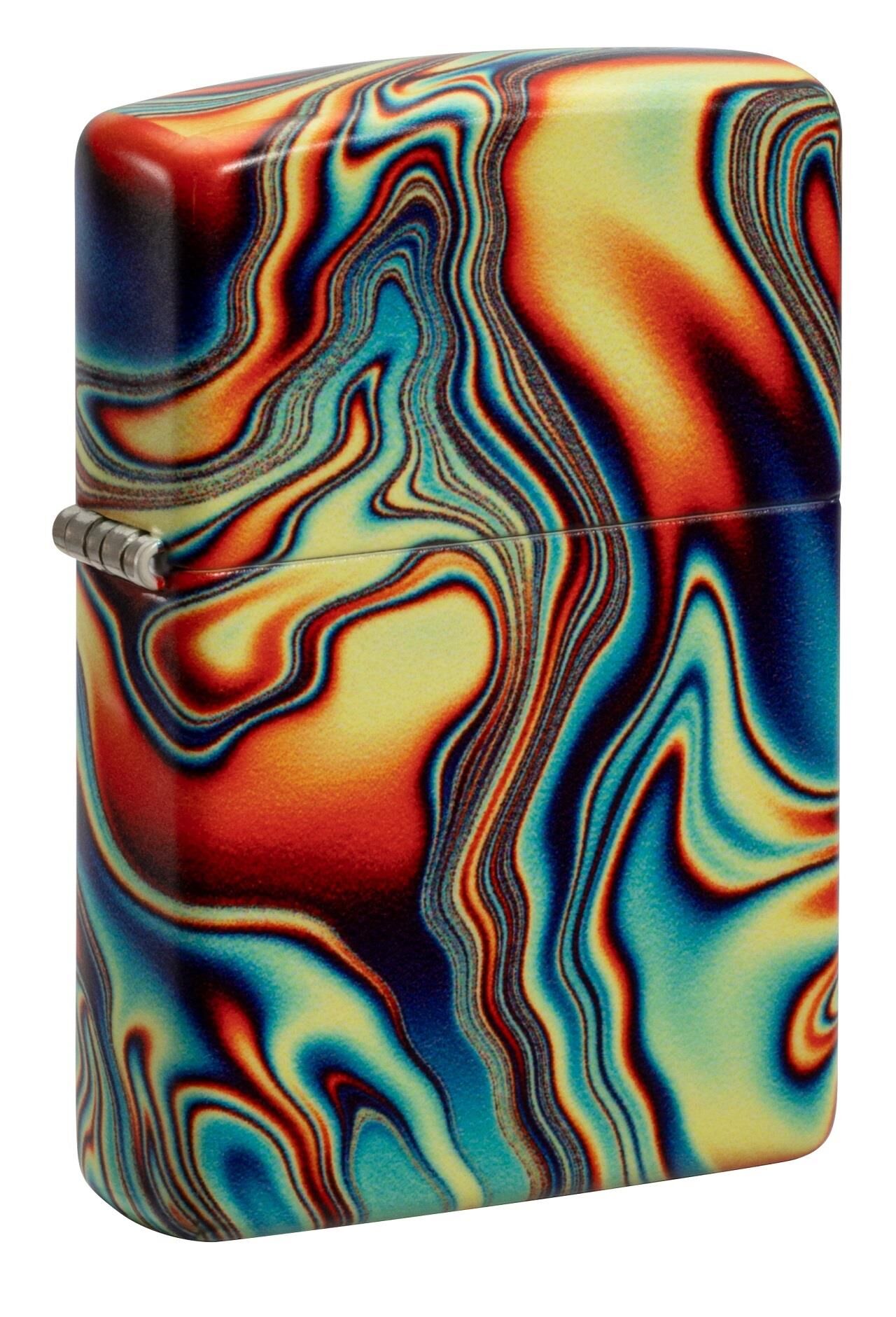 Zippo Colorful Swirl Pattern Design Glow In The Dark Çakmak
