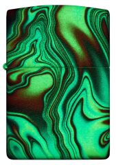 Zippo Colorful Swirl Pattern Design Glow In The Dark Çakmak