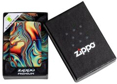 Zippo Colorful Swirl Pattern Design Glow In The Dark Çakmak