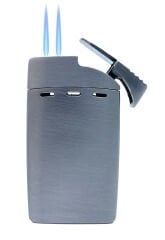 Parmida Gunmetal 3’ü 1 Arada Lüks Metal Puro Çakmağı – Entegre Punch (Delici)