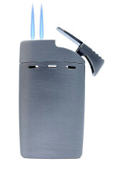 Parmida Gunmetal 3’ü 1 Arada Lüks Metal Puro Çakmağı – Entegre Punch (Delici)