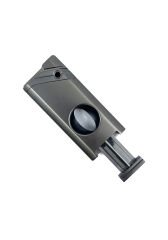 Parmida Özel Seri Pürmüz Çakmak ve Entegre Puro Kesici Seti - Füme Metal