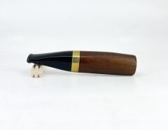 Pipsan Toscanello Backwoods İşlemeli Ağızlık Kahverengi - Altın Renk Metal Bilezikli