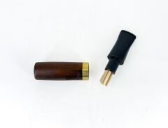 Pipsan Toscanello Backwoods İşlemeli Ağızlık Kahverengi - Altın Renk Metal Bilezikli