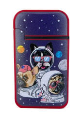 Zengaz Cool Tasarım Jet Alev Çakmak - French Bulldog Astronaut