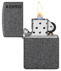Zippo Iron Stone Black Logo Dizayn Çakmak
