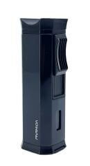 Parmida Profesyonel 3'lü Jet Alevli Puro Çakmağı & Punch Kesicili - Mat Siyah