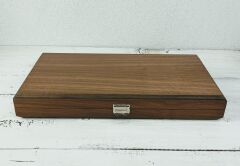 Ceviz Ağacından İmal Masif Ahşap Tavla Takımı