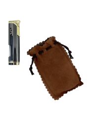 Parmida Lüks Metal Pürmüz Çakmak - Rüzgara Dayanıklı Mavi Alev (Özel Kutulu) - Antrasit