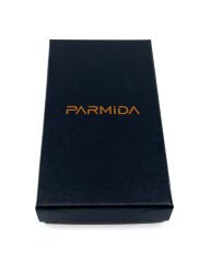Parmida Lüks Metal Pürmüz Çakmak - Rüzgara Dayanıklı Mavi Alev (Özel Kutulu) - Antrasit