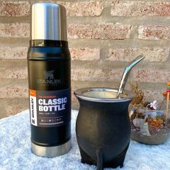 Stanley Klasik Vakumlu Paslanmaz Çelik Termos 0.75 LT - Matte Black Pebble