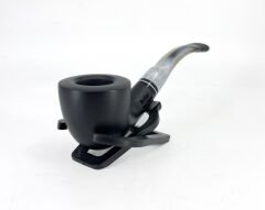 Dapper Bent Dublin Briar (Gül Kökü) 9 mm Filtreli El Yapımı Pipo - Siyah 1738