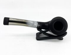 Dapper Bent Dublin Briar (Gül Kökü) 9 mm Filtreli El Yapımı Pipo - Siyah 1738