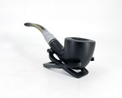 Dapper Bent Dublin Briar (Gül Kökü) 9 mm Filtreli El Yapımı Pipo - Siyah 1738