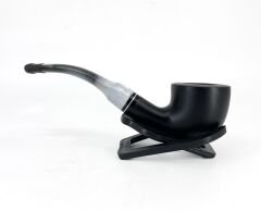 Dapper Bent Dublin Briar (Gül Kökü) 9 mm Filtreli El Yapımı Pipo - Siyah 1738