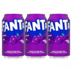 Fanta Grape Üzüm Aromalı Gazlı İçecek 355 ml (3 ADET)