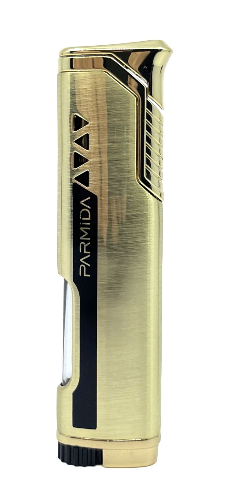 Parmida Lüks Metal Pürmüz Çakmak - Rüzgara Dayanıklı Mavi Alev (Özel Kutulu) - Altın Rengi