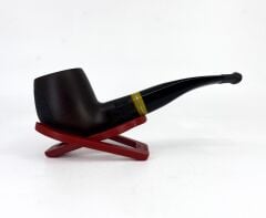 Dapper Half Bent Apple Briar (Gül Kökü) 9 mm Filtreli El Yapımı Pipo - Kahverengi 1745