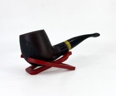 Dapper Half Bent Apple Briar (Gül Kökü) 9 mm Filtreli El Yapımı Pipo - Kahverengi 1745