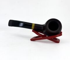 Dapper Half Bent Apple Briar (Gül Kökü) 9 mm Filtreli El Yapımı Pipo - Kahverengi 1745