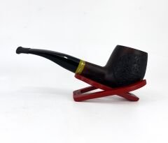 Dapper Half Bent Apple Briar (Gül Kökü) 9 mm Filtreli El Yapımı Pipo - Kahverengi 1745