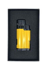 Parmida Rüzgara Dayanıklı 3'lü Jet Alev Pürmüz Çakmak - Pro Tasarım - Sarı Siyah