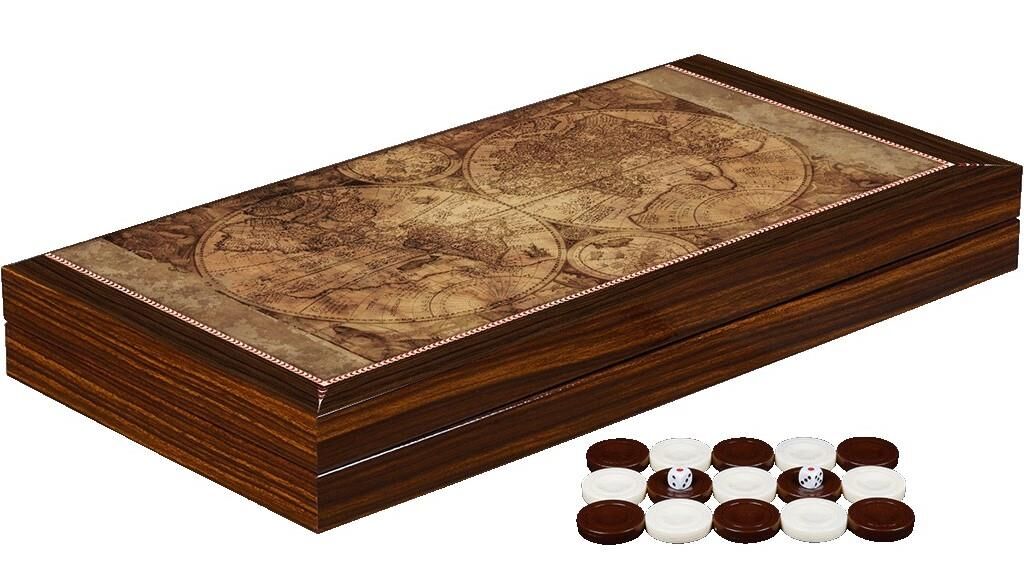 Yenigün Dünya Haritası Tavla Takımı