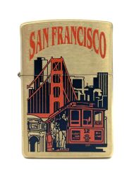 Zippo San Francisco Brushed Brass Dizayn Çakmak