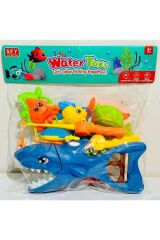 Balık Yakalama Oyunu Hareketli Köpek Balığı Banyo Oyuncağı - 2 Oltalı 2 Kişilik Oyun