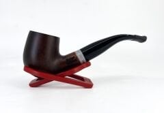 Dapper Bent Apple Briar (Gül Kökü) 9 mm Filtreli El Yapımı Pipo - Kahverengi 1742