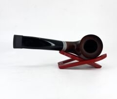 Dapper Bent Apple Briar (Gül Kökü) 9 mm Filtreli El Yapımı Pipo - Kahverengi 1742
