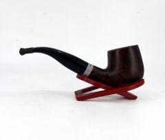 Dapper Bent Apple Briar (Gül Kökü) 9 mm Filtreli El Yapımı Pipo - Kahverengi 1742