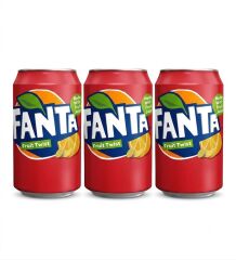 Fanta Fruit Twist Karışık Meyve Aromalı Gazlı İçecek 330 ml (3 ADET)