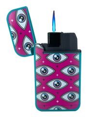 Zengaz Cool Tasarım Jet Alev Çakmak - Pink Eyes