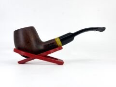 Dapper Half Bent Apple Briar (Gül Kökü) 9 mm Filtreli El Yapımı Pipo - Kahverengi 1743