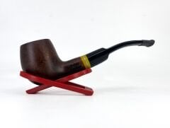 Dapper Half Bent Apple Briar (Gül Kökü) 9 mm Filtreli El Yapımı Pipo - Kahverengi 1743