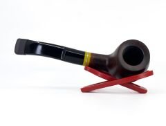 Dapper Half Bent Apple Briar (Gül Kökü) 9 mm Filtreli El Yapımı Pipo - Kahverengi 1743