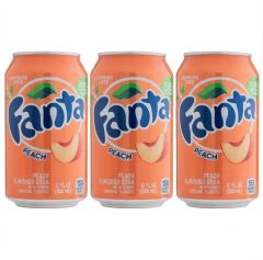 Fanta Peach Şeftali Aromalı Gazlı İçecek 355 ml (3 ADET)