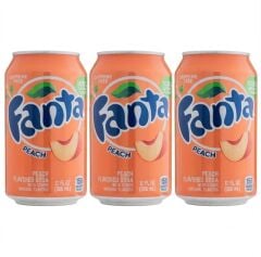 Fanta Peach Şeftali Aromalı Gazlı İçecek 355 ml (3 ADET)