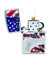 Zippo 2nd Amendment Plead With Flag Dizayn Çakmak