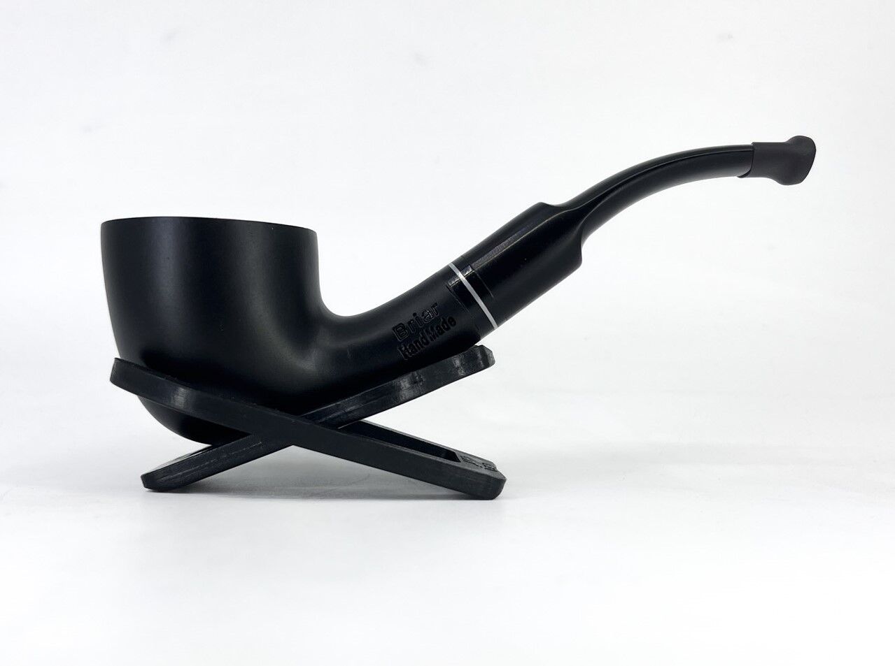 Dapper Bent Dublin Briar (Gül Kökü) 9 mm Filtreli El Yapımı Pipo - Siyah 1739