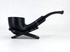 Dapper Bent Dublin Briar (Gül Kökü) 9 mm Filtreli El Yapımı Pipo - Siyah 1739