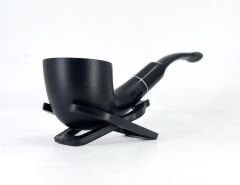 Dapper Bent Dublin Briar (Gül Kökü) 9 mm Filtreli El Yapımı Pipo - Siyah 1739