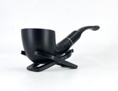 Dapper Bent Dublin Briar (Gül Kökü) 9 mm Filtreli El Yapımı Pipo - Siyah 1739