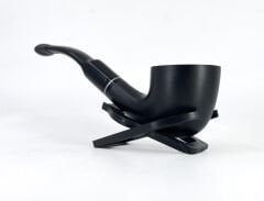 Dapper Bent Dublin Briar (Gül Kökü) 9 mm Filtreli El Yapımı Pipo - Siyah 1739