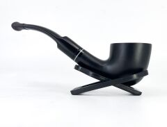 Dapper Bent Dublin Briar (Gül Kökü) 9 mm Filtreli El Yapımı Pipo - Siyah 1739