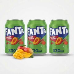 Fanta Mango Flavour Şeftali ve Mango Aromalı Gazlı İçecek 330 ml (3 ADET)