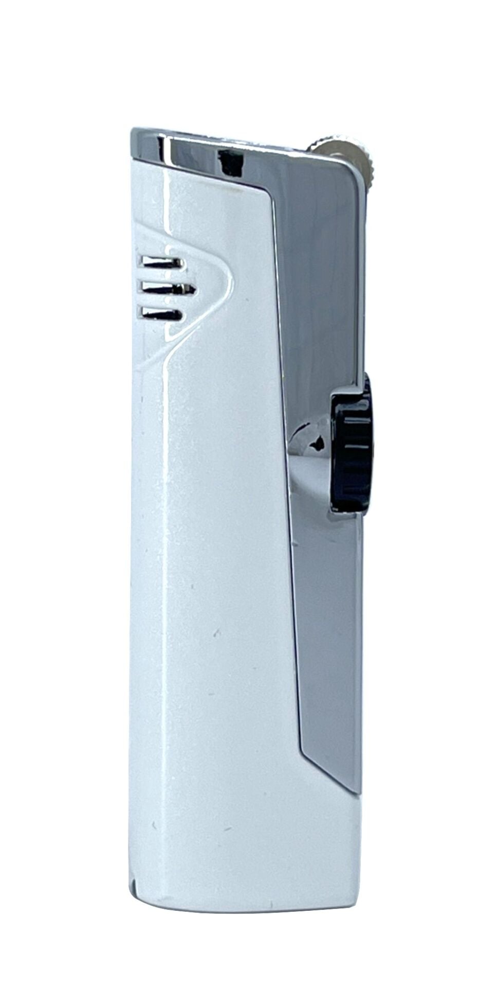 Zenit Çift Pürmüzlü Jet Alevli Metal Puro Çakmağı – Beyaz