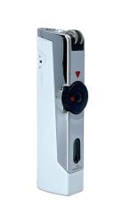 Zenit Çift Pürmüzlü Jet Alevli Metal Puro Çakmağı – Beyaz